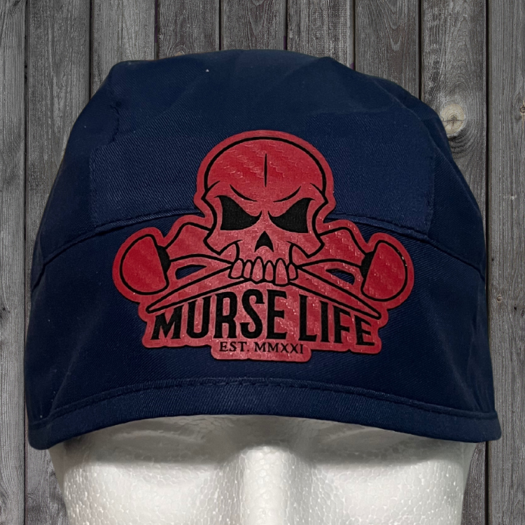 Murse Life Scrub Cap (Leather Ortho Skull)