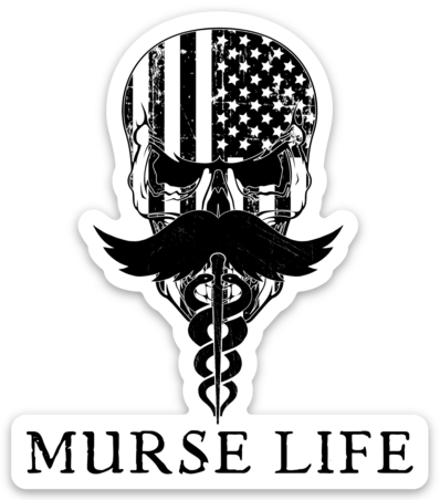 Murse Life Skully Sticker