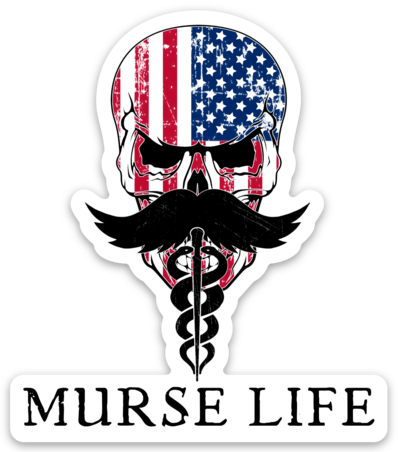 Murse Life Skully Sticker