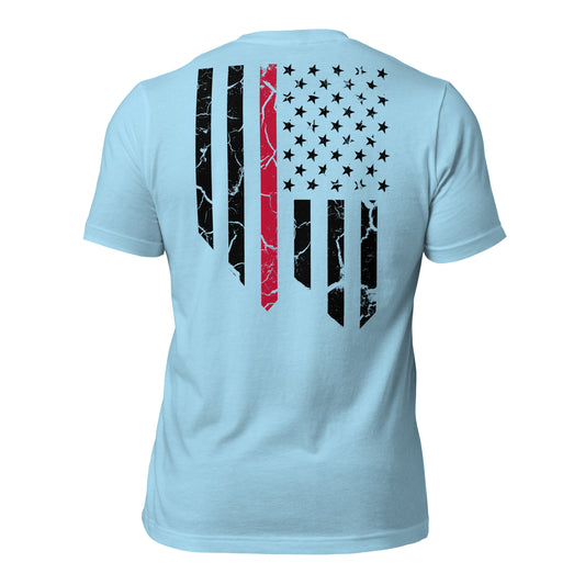 Distressed Thin Red Line Tee