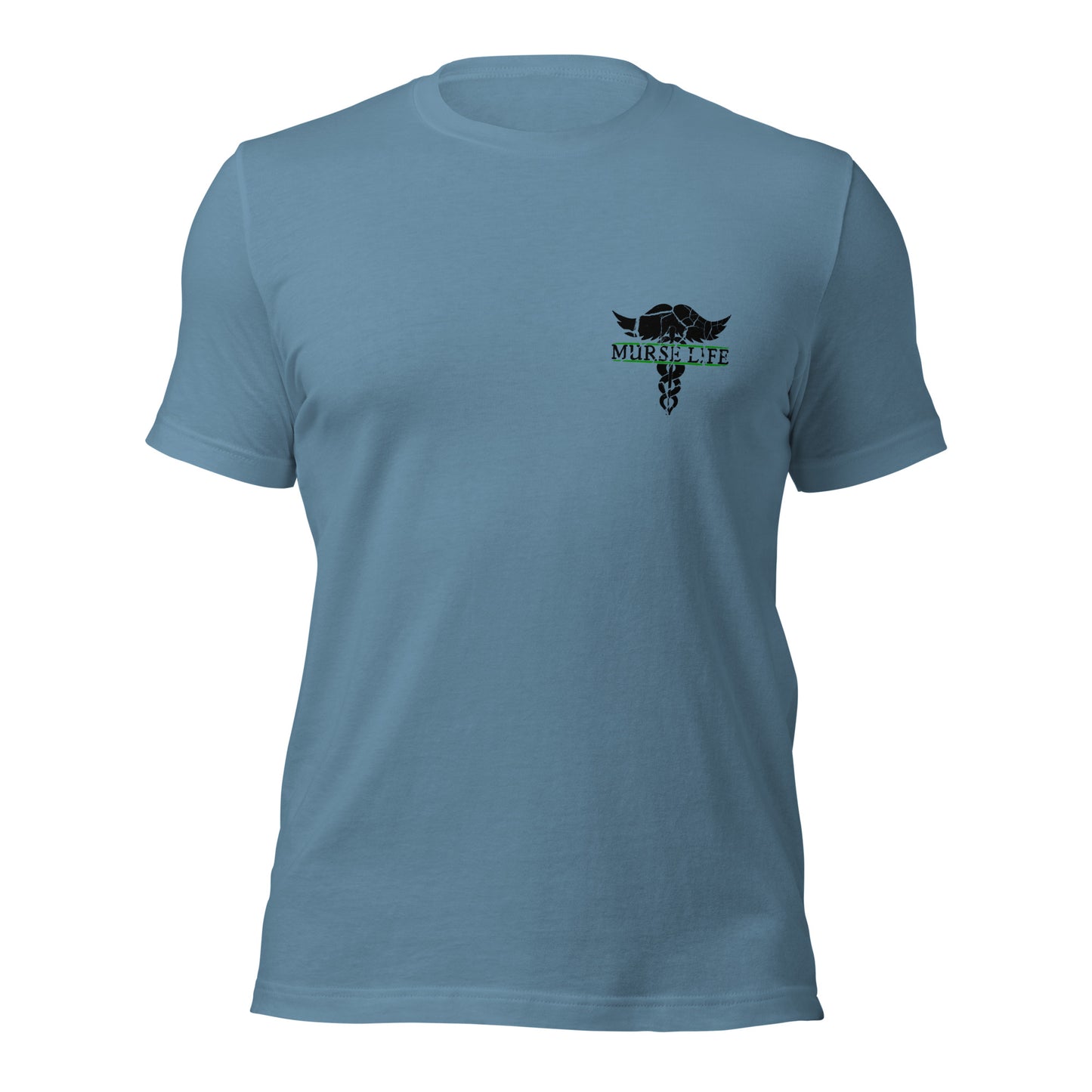 Distressed Flag Thin Green Line Tee