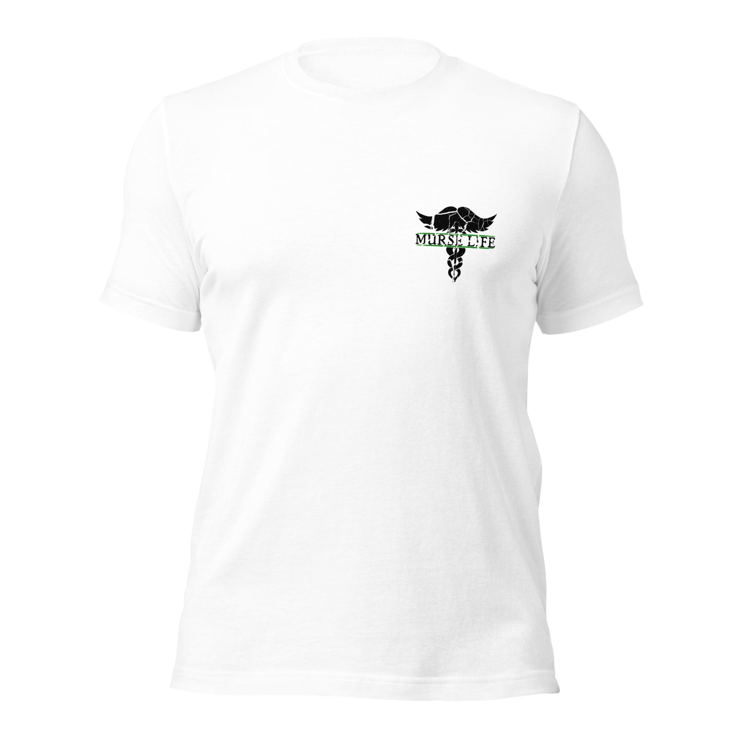 Distressed Flag Thin Green Line Tee
