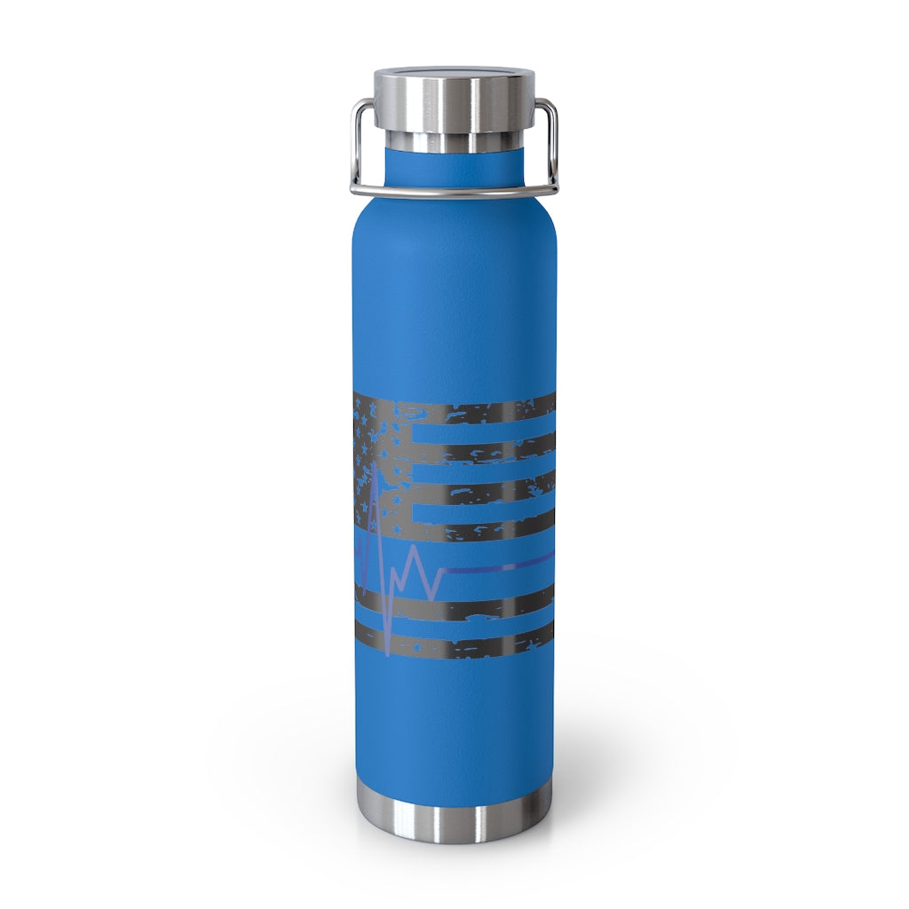 Thin Blue Line Insulated Bottle Murse Life male nurse, murse life, Mug murse