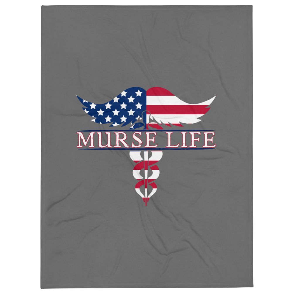 Murse Life Old Glory Throw Blanket