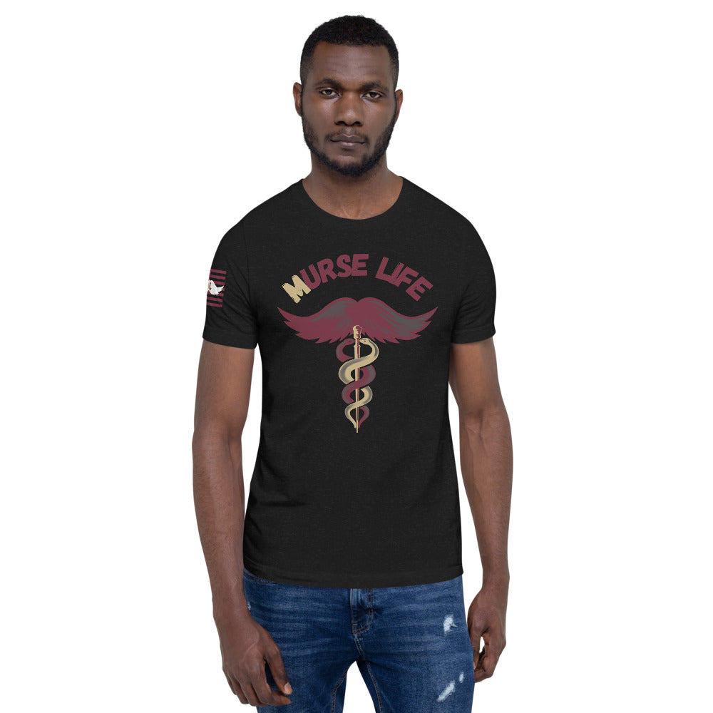 Garnet and Gold ML T-Shirt Murse Life male nurse, murse life, murse
