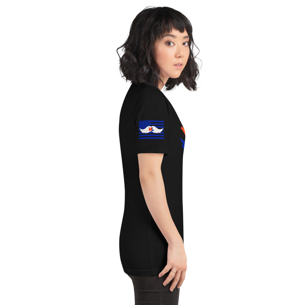 Ladies Orange and Blue ML T-Shirt Murse Life male nurse, murse life, murse