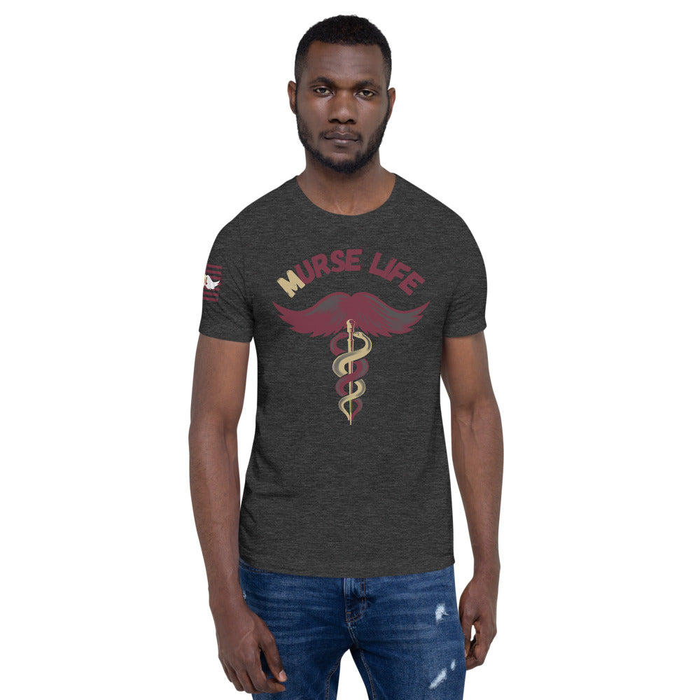 Garnet and Gold ML T-Shirt Murse Life male nurse, murse life, murse
