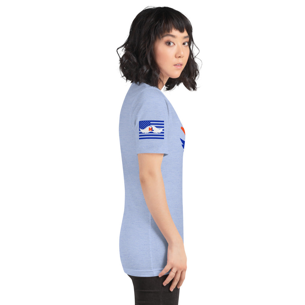 Ladies Orange and Blue ML T-Shirt Murse Life male nurse, murse life, murse