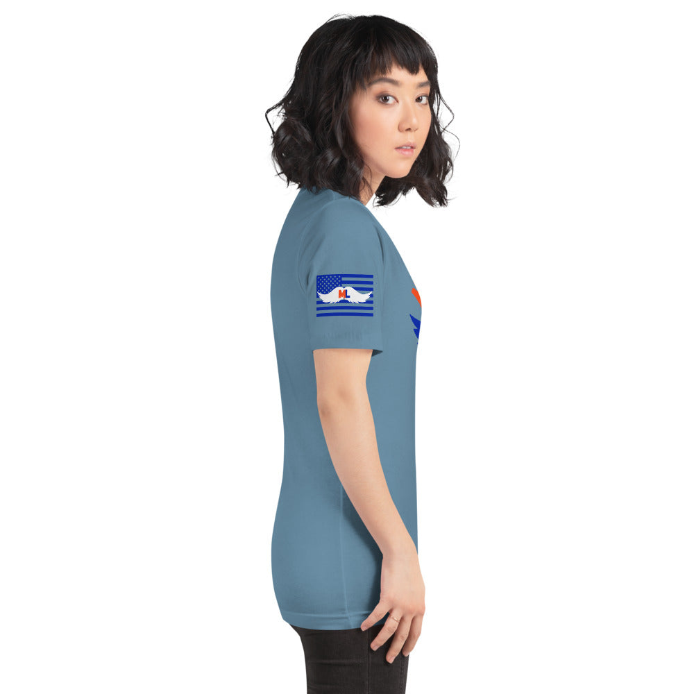 Ladies Orange and Blue ML T-Shirt Murse Life male nurse, murse life, murse