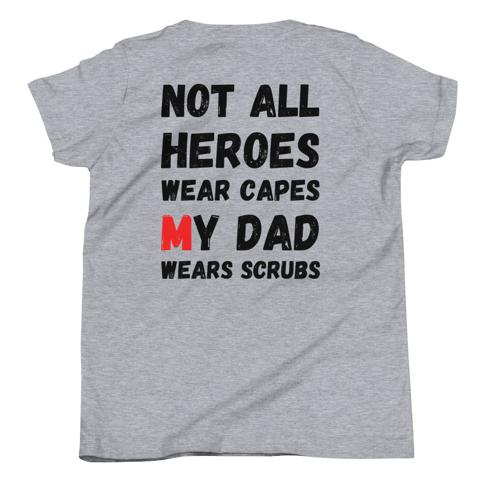 Youth "Dad Wears Scrubs" T-Shirt Murse Life male nurse, murse life, murse