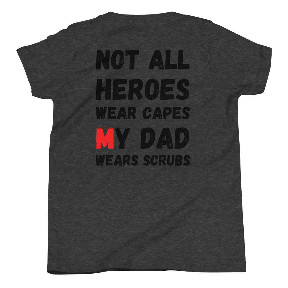 Youth "Dad Wears Scrubs" T-Shirt Murse Life male nurse, murse life, murse