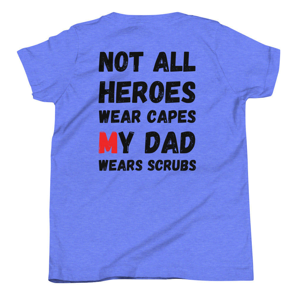Youth "Dad Wears Scrubs" T-Shirt Murse Life male nurse, murse life, murse