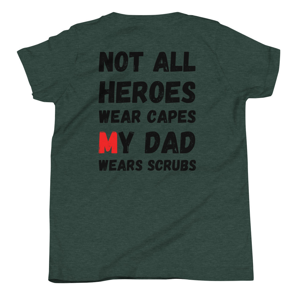 Youth "Dad Wears Scrubs" T-Shirt Murse Life male nurse, murse life, murse