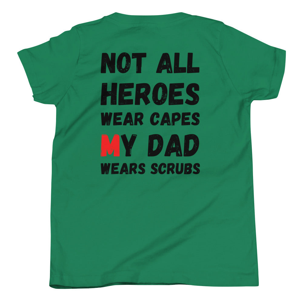 Youth "Dad Wears Scrubs" T-Shirt Murse Life male nurse, murse life, murse