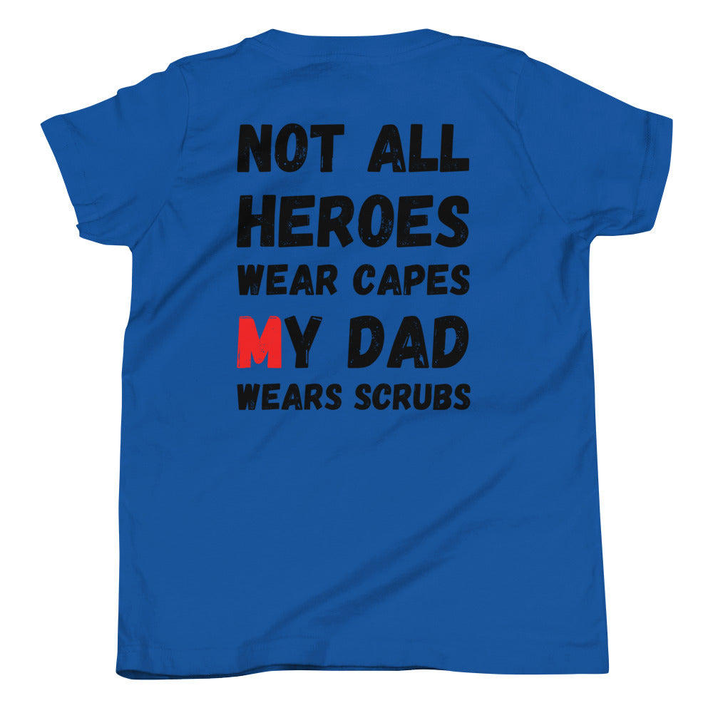 Youth "Dad Wears Scrubs" T-Shirt Murse Life male nurse, murse life, murse