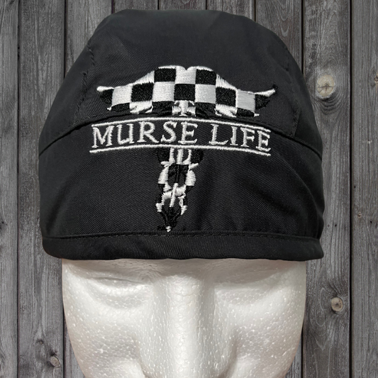 Murse Life Scrub Cap (Gingham Logo)