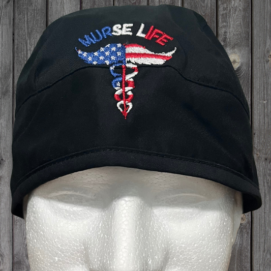 Murse Life Scrub Cap (Red White and Blue Logo)