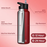 "The Love Muscle" Stainless Steel Water Bottle - 40oz