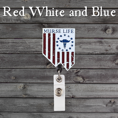 Badge Reel (Distressed Flag)