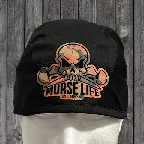 Murse Life Scrub Cap (Leather Ortho Skull)