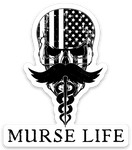 Murse Life Skully Sticker