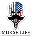 Murse Life Skully Sticker