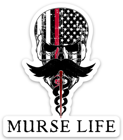 Murse Life Skully Sticker