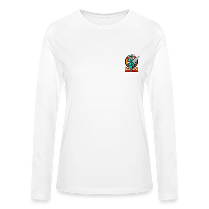 Ladies RatPack Long Sleeve Tee (Back Print) - white