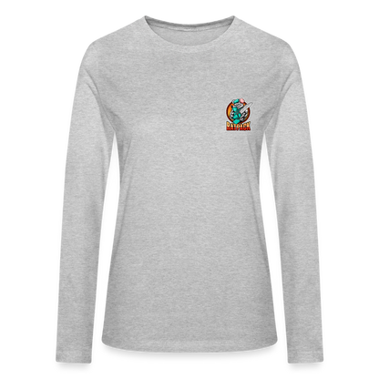 Ladies RatPack Long Sleeve Tee (Back Print) - heather gray