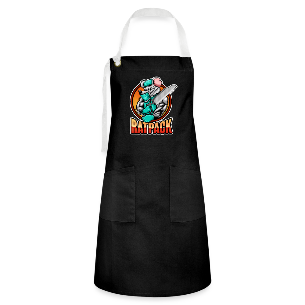 RatPack Bar-B-Que Apron - black/white