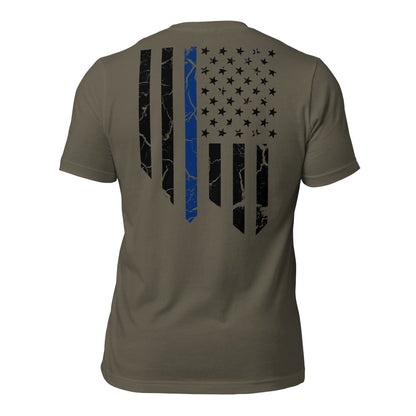 Distressed Thin Blue Line Tee