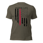 Distressed Thin Red Line Tee (Front Only)