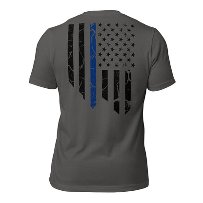 Distressed Thin Blue Line Tee