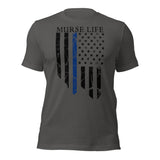 Distressed Thin Blue Line Flag Tee (Front Only)