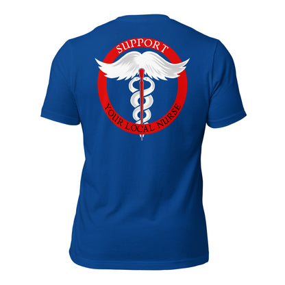 Local Nurse Support Tee (Light, Back Print)