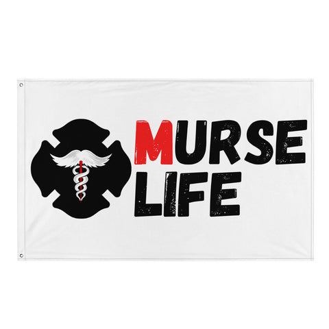 Murse Life Maltese Cross Flag Murse Life male nurse, murse life,  murse