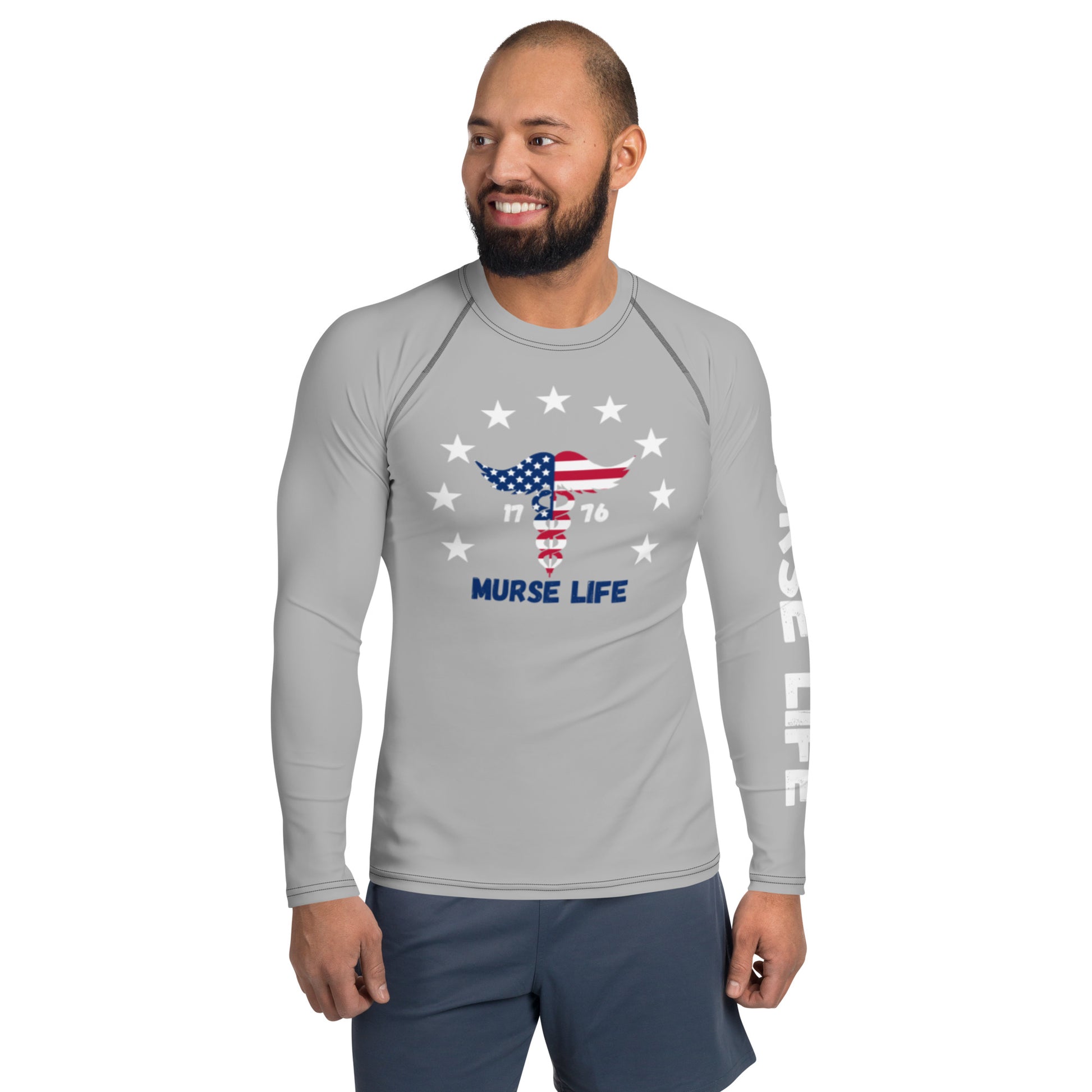 Independence Rash Guard Murse Life male nurse, murse life,  murse