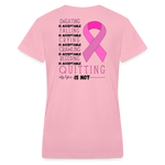 Women's V-Neck No Quitting - pink