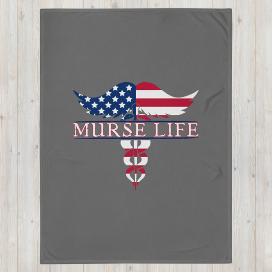 Murse Life Old Glory Throw Blanket