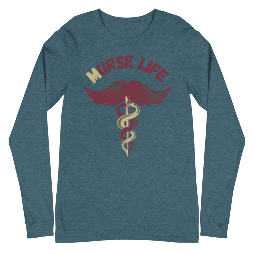 Garnet and Gold Long Sleeve Tee Murse Life male nurse, murse life,  murse