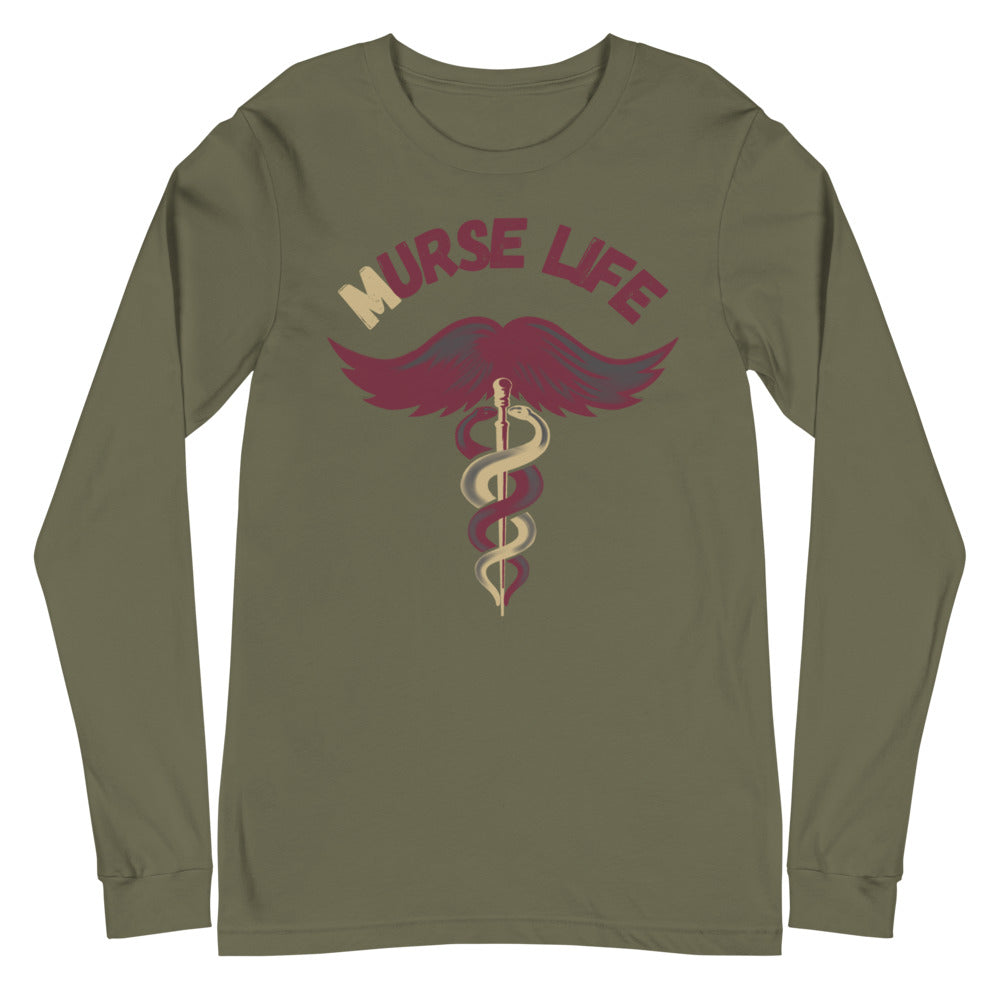 Garnet and Gold Long Sleeve Tee Murse Life male nurse, murse life,  murse