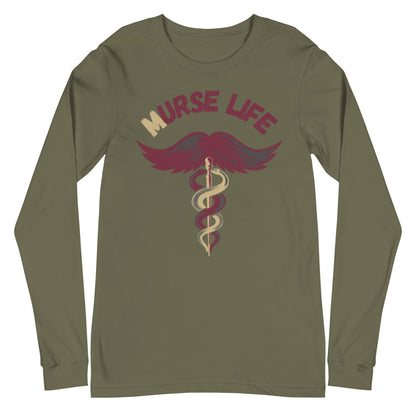 Garnet and Gold Long Sleeve Tee Murse Life male nurse, murse life,  murse