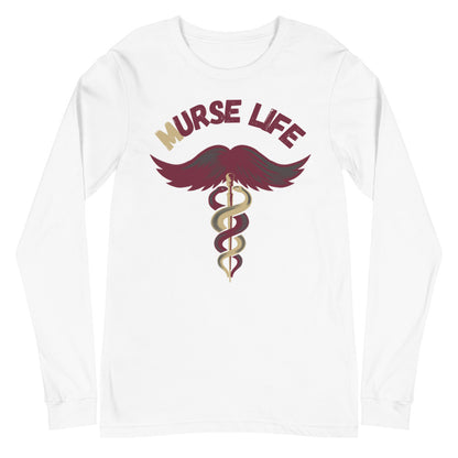 Garnet and Gold Long Sleeve Tee Murse Life male nurse, murse life,  murse