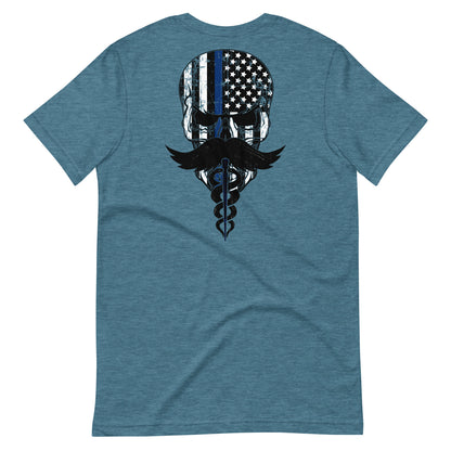 Blue Line Skull Tee