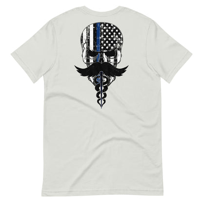 Blue Line Skull Tee