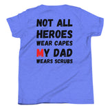 Youth "Dad Wears Scrubs" T-Shirt Murse Life male nurse, murse life,  murse